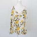 Foschini Yellow Floral Strappy Blouse – Sleeveless Summer Top | Size 18 | Pre-Loved-1