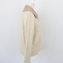 Cream Zip-Up Wool Jersey – Cosy Knit Cardigan for Layering | Size M | Pre-Loved-4