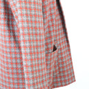 Grey & Orange Houndstooth Blazer – Checked Smart Casual Jacket | Size L | Pre-Loved-4
