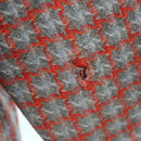 Grey & Orange Houndstooth Blazer – Checked Smart Casual Jacket | Size L | Pre-Loved-6
