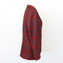 Foschini Red Plaid Textured Blazer – Checked Smart Casual Jacket | Size 8 | Pre-Loved-3