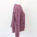 Cotton On Maroon & White Cropped Jersey – Cosy Knit Jumper | Size M | Pre-Loved-2