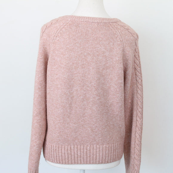 Pink Thick Knitted Jersey – Cosy Chunky Knit Jumper | Size 8 | Pre-Loved