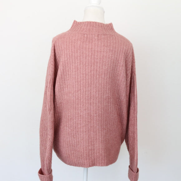 REAL pink knitted super soft jersey - S