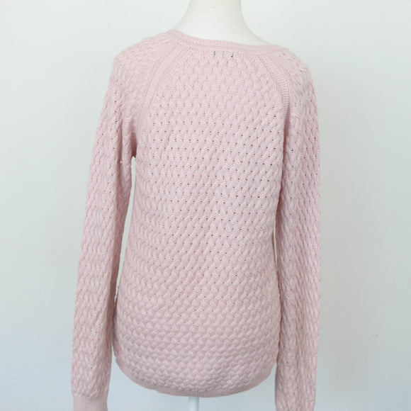 Poetry Pink Knitted Jersey – Cosy Knit Jumper for Layering | Size M | Pre-Loved