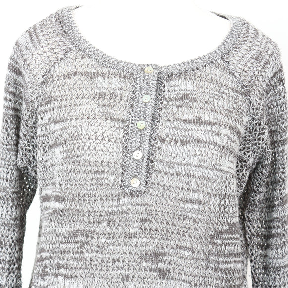 Black & White Half-Button Jersey, Size XL