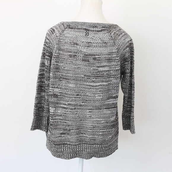Black & White Half-Button Jersey, Size XL