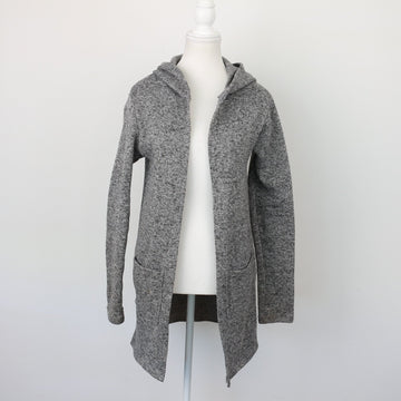 Grey Hooded Cardigan, Size XS