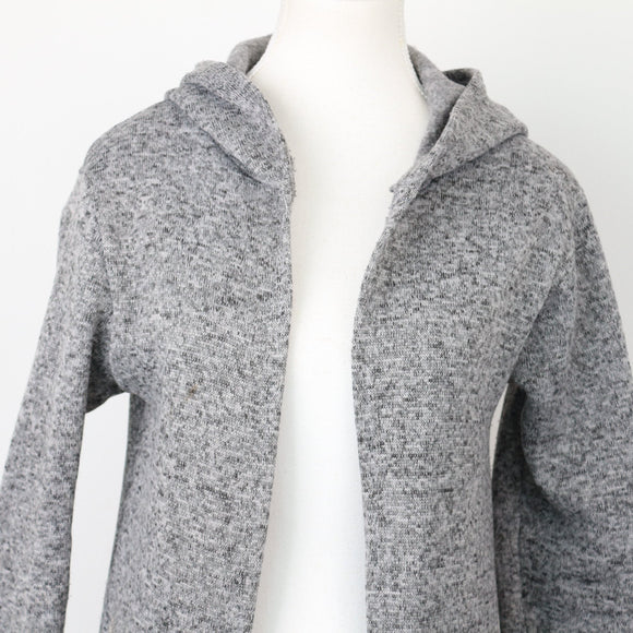 Grey Hooded Cardigan, Size XS