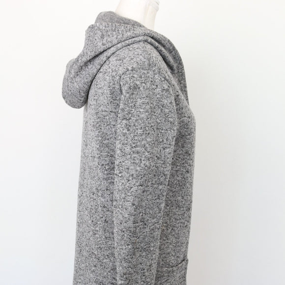 Grey Hooded Cardigan, Size XS