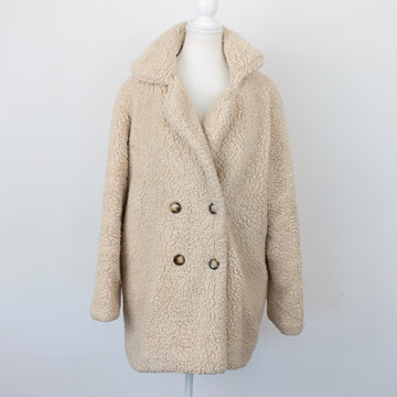 Rainbow Rain Beige Teddy Bear Jacket, Size L