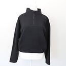 K-Way Black Quarter-Zip Fleece Sweater, Size S-1