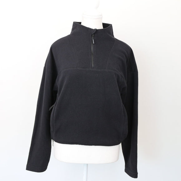 K-Way Black Quarter-Zip Fleece Sweater, Size S