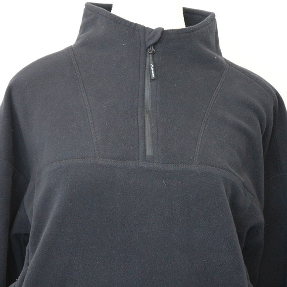 K-Way Black Quarter-Zip Fleece Sweater, Size S