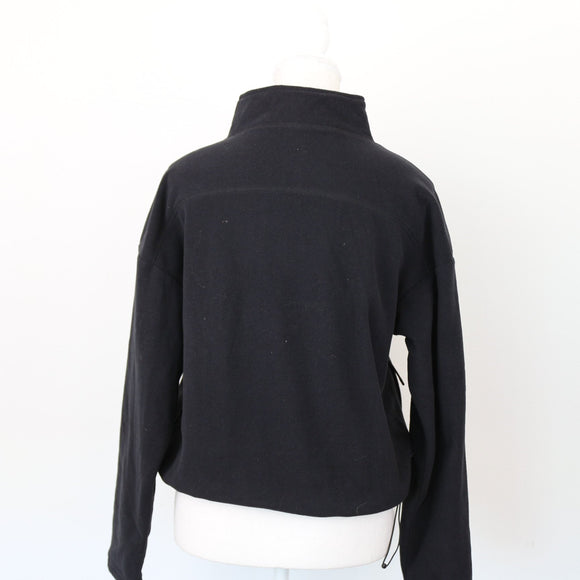 K-Way Black Quarter-Zip Fleece Sweater, Size S