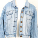 Light Blue Cropped Denim Jacket, Size S-2