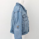 Light Blue Cropped Denim Jacket, Size S-3
