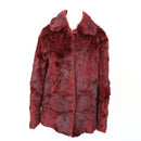 Wine Red Fur Jacket, Size M-1