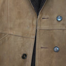 Vintage Brown Softshell Double-Breasted Jacket, Size L-4