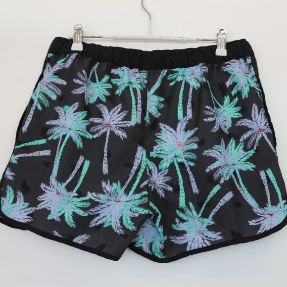 Palm Tree Print Swimming Shorts, Size M