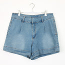 Light Blue High-Waisted Denim Shorts, Size 12-1