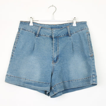 Light Blue High-Waisted Denim Shorts, Size 12