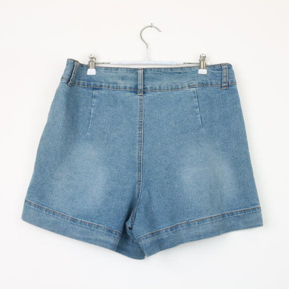 Light Blue High-Waisted Denim Shorts, Size 12
