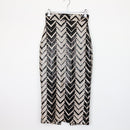 Gold & Black Beaded Pencil Skirt, Size XS-1