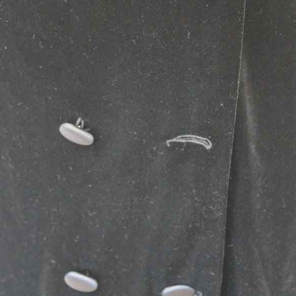 Velvet Bodycon Button-Down Dress, Size M