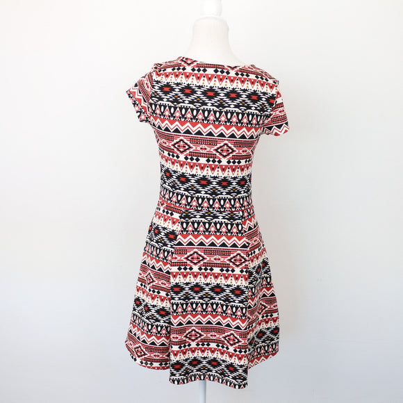 H&M Printed Mini Dress, Size 36