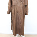 Genuine Leather Super-Soft Maxi Coat, Size M-2