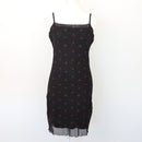 Factorie Black & Floral Bodycon Dress, Size M-1