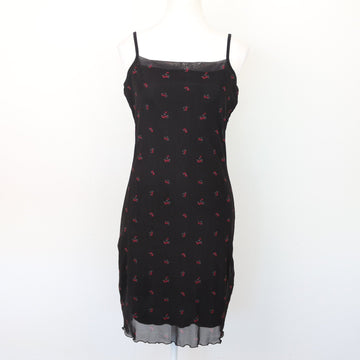 Factorie Black & Floral Bodycon Dress, Size M