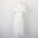 White Full-Lace Bodycon Dress, Size 8-1