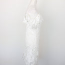 White Full-Lace Bodycon Dress, Size 8-2