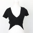Forever New Black-and-White Plaid Corset-Style Blouse, Size 10-1