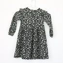 Black-and-White Floral Dress, Size 4–5-1