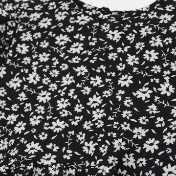 Black-and-White Floral Dress, Size 4–5 - 0