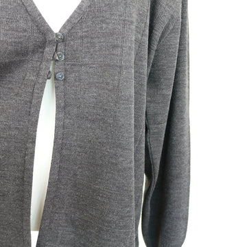 Dark Grey Button-Up Cardigan, Size 4XL - 0