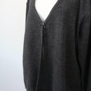 Dark Grey Button-Up Cardigan, Size 4XL-3