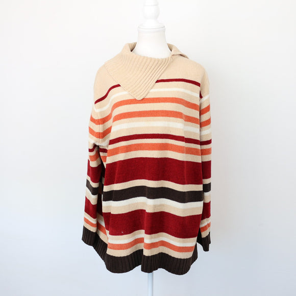 Burgundy Collared Jersey, Size L