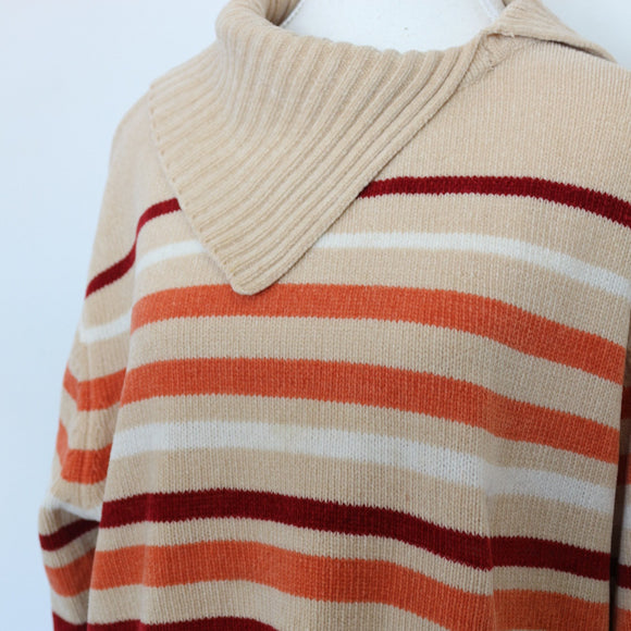 Burgundy Collared Jersey, Size L