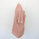 Orange Knitted Short-Sleeve Blouse, Size M-3
