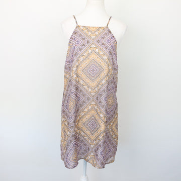 Cotton On Halter-Neck Chiffon Boho-Print Dress, Size S