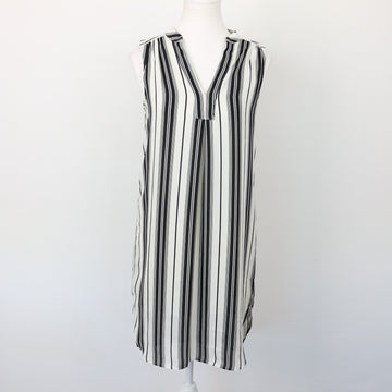 H&M Black-and-White Chiffon Dress, Size 6