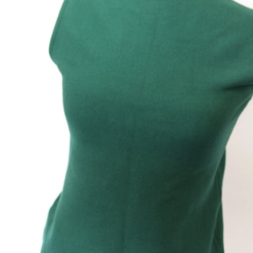 Bottle Green Knitted Blouse, Size S - 0
