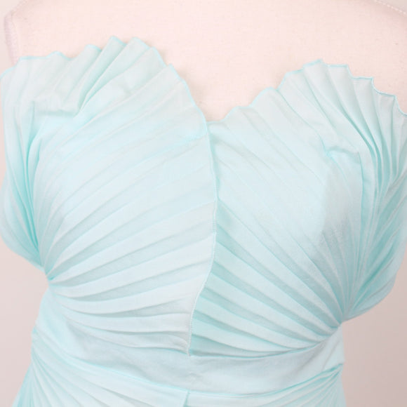 Shein Blue Shell-Style Strapless Top, Size S