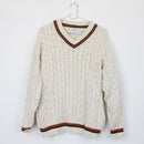 Zara Cable-Knit Varsity-Style Jersey, Size L-1