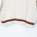 Zara Cable-Knit Varsity-Style Jersey, Size L-3
