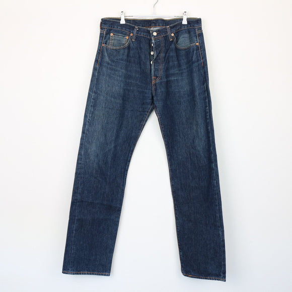 Levi's Dark Blue Straight-Leg Jeans, Size 36